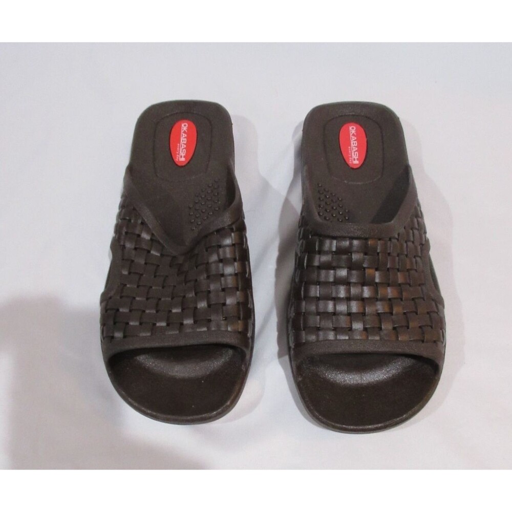 Okabashi Everyday Dark Brown Slides Sandals Women Lg